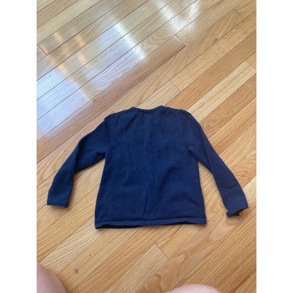 Ralph Lauren Girl's Bow-Trim Cashmere Cardigan 4T Navy - Picture 2 of 5